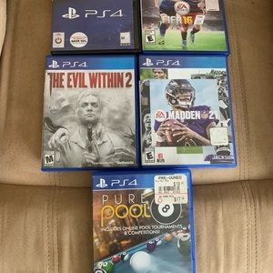 Set of 5 PS4 games